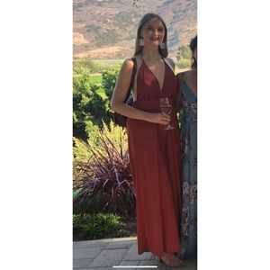 CHARLOTTE RUSSE FLOWY OPEN BACK JUMPSUIT